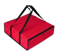 TOGETRUE Borsa per pizza isolata per la consegna, borsa grande per la consegna di cibo per pizza Doordash, Uber Eats, sacchetti scalda-pizza per uso personale, 20 x 20, (bordo rosso-nero)