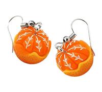 TOGEVAL 1 Paio Di Orecchini Arancioni Simulati, Orecchini A Forma Di Arancia, Pendenti A Forma Di Arancia, Da Donna, A Di Frutta Carini,