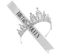 TOGEVAL 1 Set Di Accessori Per Di Cristallo, Di Strass, Di Buon Compleanno, Corone Di Compleanno Per Donne, Di Compleanno Per Donne, Di Compleanno Per Adulti, Da Donna Con Fascia Per