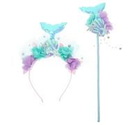 TOGEVAL 1 Set di Mermaid Accessori Fasce per Capelli Per Ragazze Piccole Fata Di Sirena Con Paillettes Fiaba Mermaid Fata Mermaid Tessuto