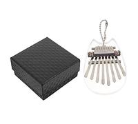 TOGEVAL 1 Set Kalimba a 8 Toni Semplice Strumento Musicale Pianoforte a Pollice 8 Tasti Pianoforte a Pollice a 8 Tasti Pianoforte a Dita a Otto Toni Mbira Portatile Doni Musicali Acrilico