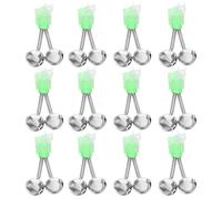 TOGEVAL 10 Pezzi Campane Allarme per Canna da Pesca Clip Doppie in Plastica e Lega Segnale Morso Notturno per Pesca Mare e Acque Oscure Accessori Indicatori Colpo Facili da Montare