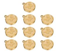 TOGEVAL 10 Pezzi Ciondoli Farfalla in Acciaio Inossidabile Oro fare Gioielli, Design Versatile DIY e Materiale Stabile per Braccialetti ed Orecchini