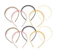 TOGEVAL 10 Pezzi Fasce Sottile con Denti Antiscivolo per Accessorio Elasticizzato per Pettinare e Lavare Gestione Dei