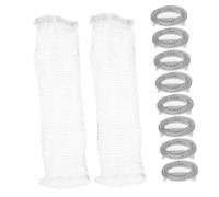 TOGEVAL 10 pezzi Filtro in Acciaio Resistente e Riutilizzabile Trappola Lanugine Migliora Flusso Acqua e Previene Intasamenti per Tubo Scarico Lavatrice e Purificazione Qualità Acqua