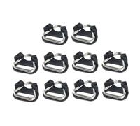 TOGEVAL 10 pezzi Ganci Triangolari in Acciaio Resistente per Cinturino Fotocamera Adattatori Resistenti per Cinghia Larga Accessori Camera con Anello Diviso Compatibili con Rotondi Nero