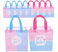 TOGEVAL 10 pezzi Sacchetti per Festa Rivelazione Sesso Borse Regalo in Tessuto Non Tessuto Decorazioni Shower e Bomboniere Eleganti per Feste