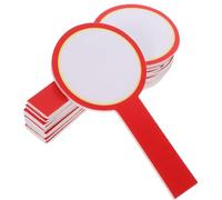 TOGEVAL 10 pezzi Tabellone Portatile Rosso Lavagna Bianca Cancellabile Mano Multipurpose per Voto e Punteggio Giudici Materiale Antiusura Facile da Usare