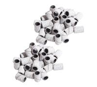 TOGEVAL 100 pezzi Manicotti Abrasivi Unghie Bianco in Corindone Durevole per Manicure e Pedicure per Fresa Unghie Professionale e Rimozione Gel Polish