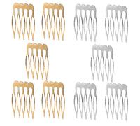 TOGEVAL 100 Pezzi Pettini Laterali in Metallo con Denti Fermagli per Capelli Leggeri e Resistenti Accessori per Veli da Sposa Acconciature Fai da Te e Progetti Creativi