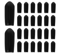 TOGEVAL 100 Pezzi Tappi Terminali per Cerchietti Chioma in Gomma Nero, Resistenti All'usura e Protettivi la Pelle, Accessori per Fai da Te e Creazioni Manuali