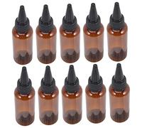 TOGEVAL 10Pezzi Applicatrice per e Lozioni Bottiglie Ricaricabili Pet con Beccuccio per Applicazioni Precise per Colorazione