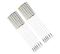 TOGEVAL 12 pezzi Forchette Fonduta Acciaio Resistente Forchettine Dessert e Frutta Design Interno Curvo per Presa Sicura Barbecue Picnic Famiglia