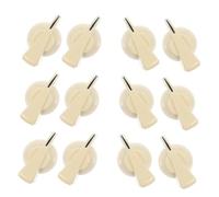 TOGEVAL 12 pezzi Manopole Potenziometro per Chitarra e Basso Copri Manopole Effetto Amplificatore in Plastica Resistente Beige Controllo Volume Facile da Installare per Strumenti Musicali