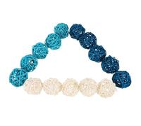 TOGEVAL 15pezzi Rattan Decorative Orbs da Palline di Vimini per Decorazioni di Feste Matrimoni e Diffusori di Aromi Naturali per Casa e Ufficio Colori