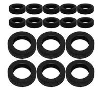 TOGEVAL 16 Pezzi Copriruote per Valigia in Silicone Nero, Protezioni Silenziose e Resistenti per Ruote Spinner, Soluzione Rapida per Viaggi e Vacanze Prestazioni Fluide