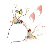 TOGEVAL 1set Cerchietto Con Orecchie Folletto e Accessorio Cosplay Per Halloween e Realistico Per Costumi Fantastici