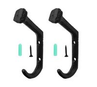 TOGEVAL 2 Gancio per Ghisa Nera Rurale Gancio Creativo da Parete per Appendere Vestiti e Cappotti Arredamento Facile da Installare