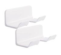 TOGEVAL 2 pezzi Asciugacapelli Parete Foratura Organizer Bagno Stabile con Spina e Compatibile Maggior Parte dei Phon