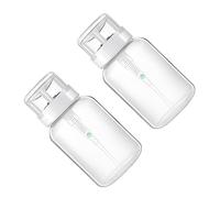 TOGEVAL 2 Pezzi Dispenser Vuoto Per Conservazione Liquidi Pompa Bloccabile Per Unghie Collo Nero e Bianco