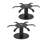 TOGEVAL 2 Pezzi Gancio Supporto Nero da Cucina in Inossidabile e Installazione Facile Design 360° per Montaggio Armadio