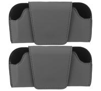 TOGEVAL 2 Pezzi Organizer Portaocchiali da Sole per Parasole Auto in Pelle Premium Custodia Magnetica con Clip Resistente per Protezione Antigraffio e Apertura Mano Compatibile con Vari