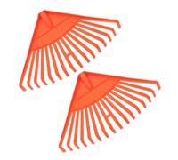 TOGEVAL 2 pezzi Rastrello da Giardino in Plastica Denti Strumento Manuale Leggero per Foglie e Vegetazione Ampia Area di Lavoro per Pulizia Rapida di Prati e Utile per Lavori di