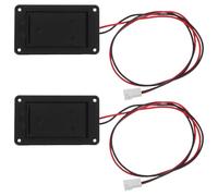 TOGEVAL 2 pezzi Scatola Batteria Chitarra Attiva con Connettore Pin per Pickup Basso e Acustico Custodia Leggera e Resistente per Sostituzione Veloce Batterie