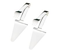 TOGEVAL 2 pezzi Spatole in Acciaio Inossidabile per Pizza e Torte Pala Triangolare Pratica e Resistente per Pizzerie Cucine e Ristoranti Design Semplice e Sicuro per Uso Quotidiano