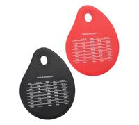 TOGEVAL 2 pezzi Tagliapasta Goccia con Scala Raschietto Impasto Multiuso in Acciaio e Silicone Strumento per Tagliare e Raschiare Pasta e Crema da Forno Nero e Rosso