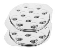 TOGEVAL 2 pezzi Teglia Escargot in Acciaio Inossidabile con Manici Lisci Antiscivolo per Forno e Lavastoviglie Pirofila Lumache Professionale per Cucina