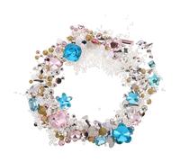 TOGEVAL 2 Set Glitter Nail Jewels per Manicure con Flatback e Rettangolo Brillanti Rosa e Blu per Decorazioni Unghie