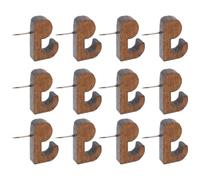 TOGEVAL 20 pezzi Ganci Push Pin in Legno per Appendere Foto e Documenti su Lavagna Sughero Ufficio Casa Scuola
