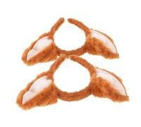 TOGEVAL 2pezzi Cerchietto Orecchie Di Volpe Fluffy Accessorio Morbido Per Cosplay e Feste Design Carino e Versatile Comfort Ottimale Per Eventi e Mascherate