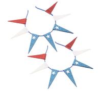 TOGEVAL 2pezzi Fascia per Capelli Corona della Statua della Libertà Accessori per Feste Patriottiche Stelle Glitterate Copricapo per Eventi del Luglio e Compleanni