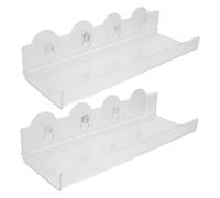 TOGEVAL 2pezzi Mensole da Finestra Trasparenti in Acrilico con Ventosa per Piante da Interno con Supporto Estendono Davanzale per Erbe Aromatiche e Piante Facilità di Installazione e Puliz