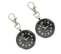 TOGEVAL 2pezzi Orologi Tasca Quarzo Con Portachiavi Orologi Da Infermiere Da Appendere Con Display Digitale Design Elegante e Versatile Per Uso Quotidiano Per Famiglia e Amici