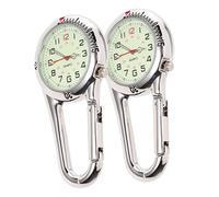 TOGEVAL 2pezzi Orologio Carabiniere Fluorescente Per Escursionismo Orologio Da Montagna Con Design Pratico e Movimento Al Quarzo Bianco