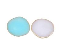 TOGEVAL 2pezzi Piattaforma Per Nail Art in Resina Per Miscelare Colori Supporto Per Smalto Per Esprimere La Tua Creatività