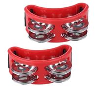 TOGEVAL 2pezzi Tamburelli Campane Percussione Per Performance Lezioni e Facile Usare e Materiali