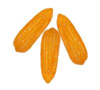 TOGEVAL 3 pezzi Pannocchie di Mais Finte in Schiuma Realistica Modelli Artificiali per Decorazione Cucina Oggetti di Scena Vegetali per Fotografia e Ambienti Rustici