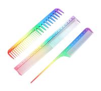 TOGEVAL 3 pezzi Pettini Colorati per in Resistente Pettine per Capelli Facile da Usare Antinodo e Antitrazione per Uso Quotidiano e Salone Parrucchiere