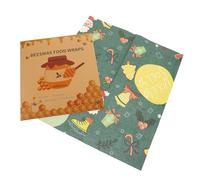 TOGEVAL 3pezzi Pellicola in Cera d Api per Alimenti Fogli per Alimenti Sostenibili Riutilizzabili Pellicole in Cera d Api per Conservare Cibo Fresco Facile da Usare e Pulire