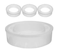 TOGEVAL 4 Anelli di Ricarica in Plastica per Contenitori Pannolini, Ricarica Compatibile per Secchio per Pannolini, Set Multipack Bianco per Uso Domestico e Asilo Nido, Funzione