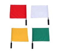 TOGEVAL 4 Bandiere Mano in Resistente Segnali per Sportivi e Colori Giallo Rosso Verde Facili Riconoscere