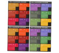 TOGEVAL 4 fogli Adesivi Calendario Mensile Colorati Etichette Indice Autoadesive per Planner e Notebook Segnapagina Pratici per Organizzazione e Note Veloci