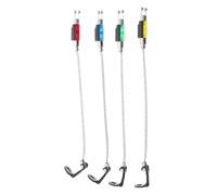 TOGEVAL 4 Pezzi Indicatori di Abboccata per Pesca Senza Luce Sensori di Tensione con Clip per Canna da Pesca Allarme Morsi Alta Sensibilità per Pescatori in Fiume e Outdoor