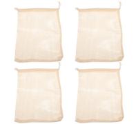 TOGEVAL 4 Sacchetti Riutilizzabili per Cottura di in Cotone Resistenti al Calore per Bollire Crostacei e Pesce per Cene e Varie Preparazioni