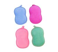 TOGEVAL 4pezzi Spugna Per Bagno Spugna Esfoliante Strumento Per Bagno Divertente Pulizia Profonda Massaggio Della Rimozione Di Polvere e Sporco Adatta Per Viso Collo e Corpo