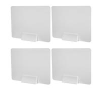 TOGEVAL 4sets Divisorio per Scrivania in PVC con Supporto Clip Pannello per Privacy da Ufficio o Biblioteca per Studenti e Professionisti
